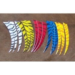 Plumes naturelles zébrées 4" bearpaw