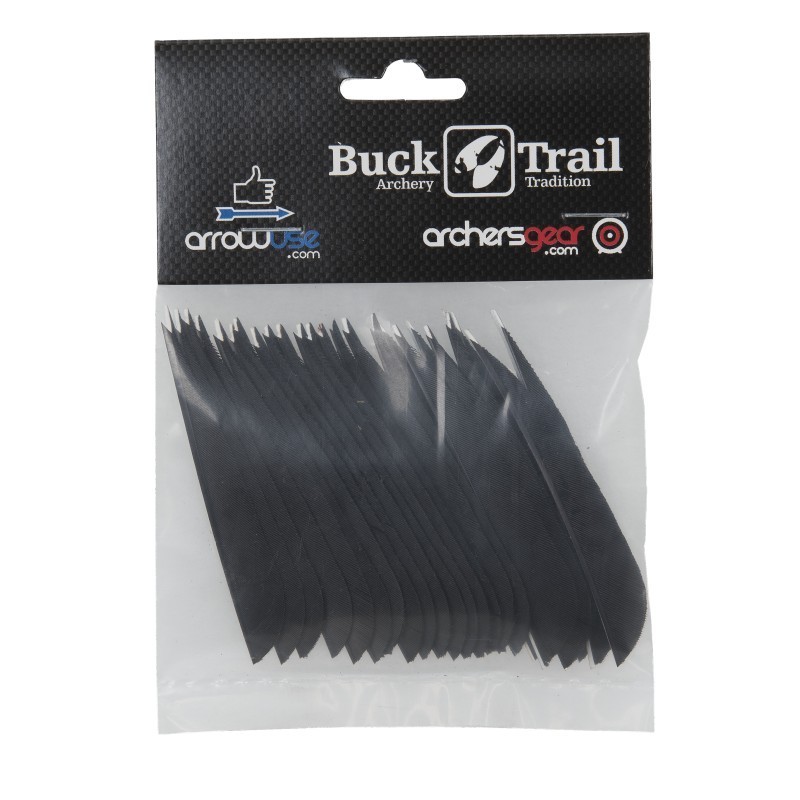 Plumes naturelles 3" paraboliques  "Buck-trail"