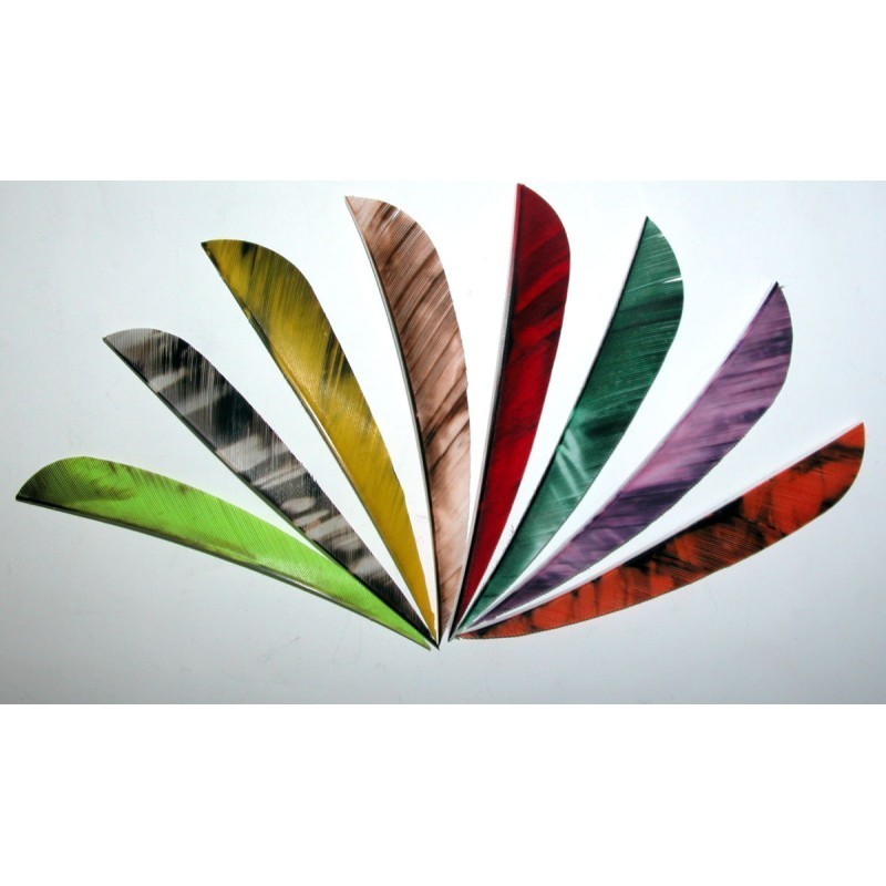 plumes naturelles paraboliques 4" "camo"